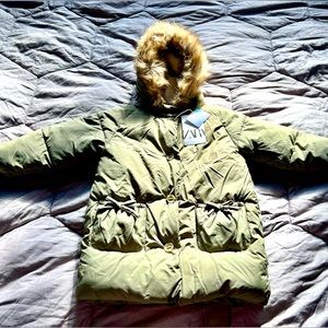 Zara Baby Green Puffer Coat size 3/4